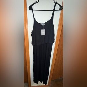 Olivia Rae Black Spaghetti-Strap Maxi Dress Size Large